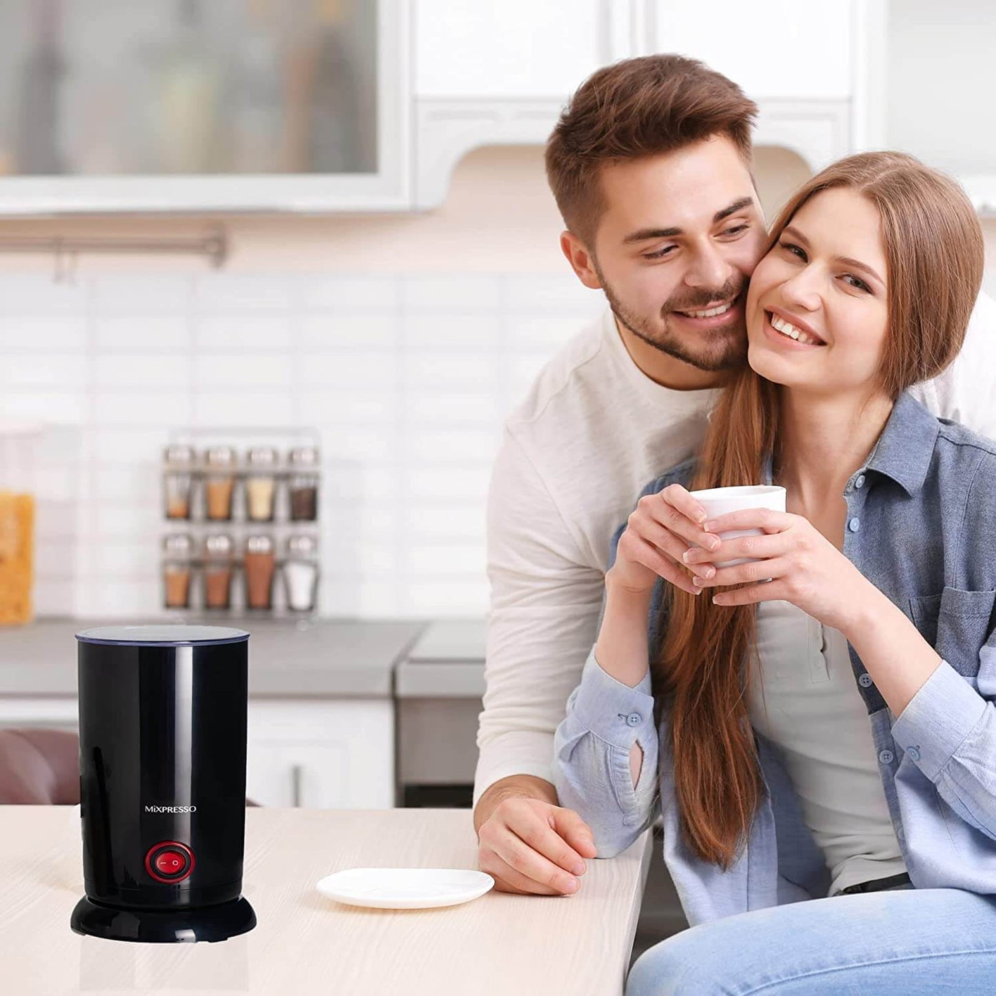 Mixpresso Electric Milk Frother - Latte Art Steamer, Cappuccino Machine And Milk Warmer, Hot and Cold Foam Maker