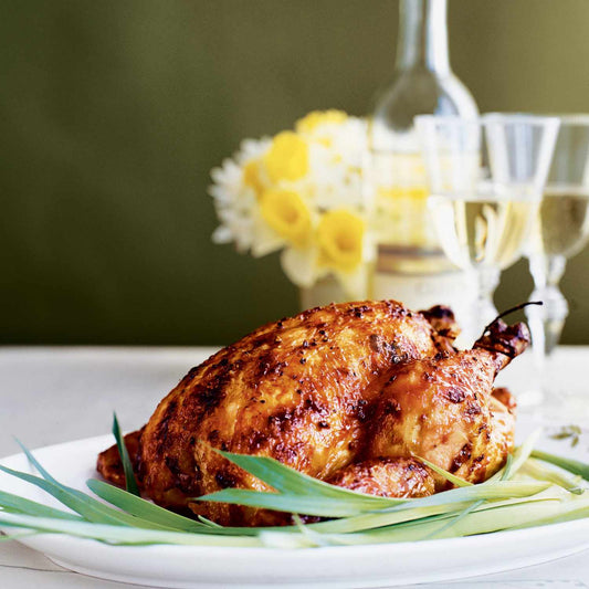 Roasted Chicken with Butter Pecan Glaze