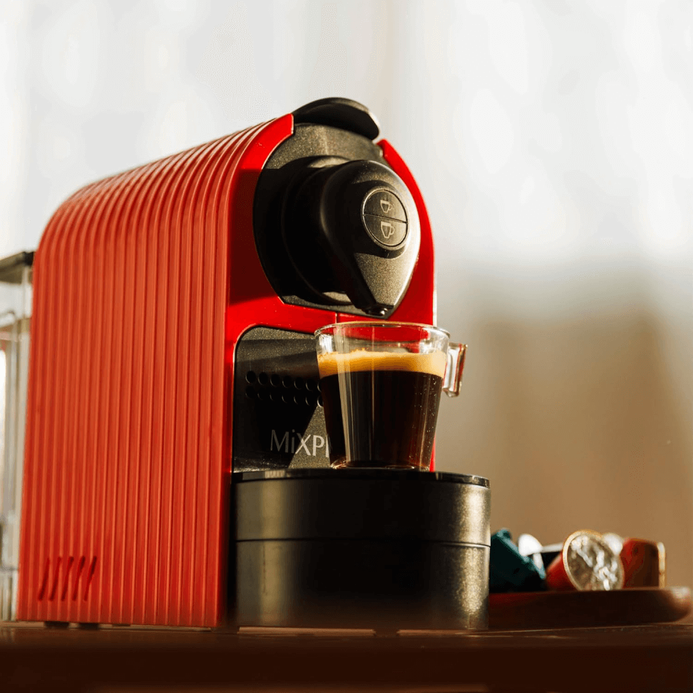 Mixpresso Espresso Machine for Nespresso Compatible Capsule, Programmable Buttons for Espresso and Lungo, 27oz 1400W