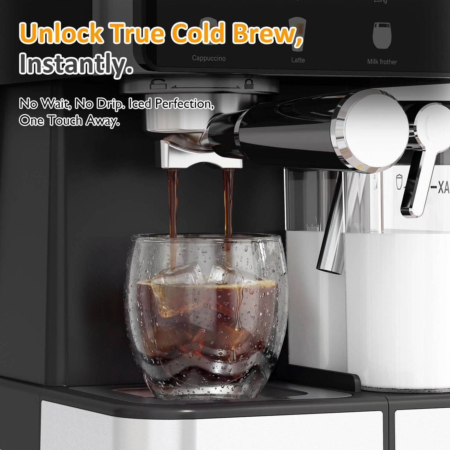 Espresso Machine & Iced Coffee Maker with Cold Brew