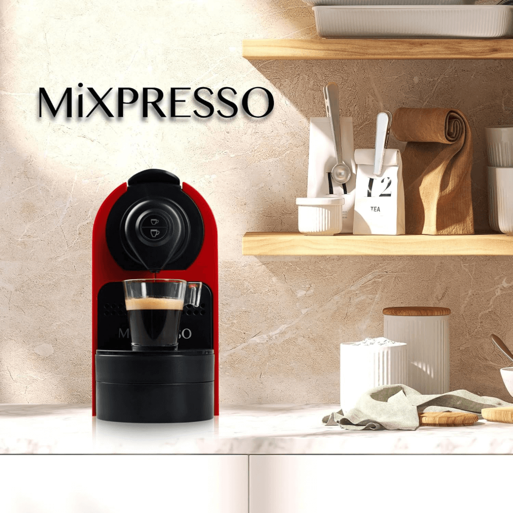 Mixpresso Espresso Machine for Nespresso Compatible Capsule, Programmable Buttons for Espresso and Lungo, 27oz 1400W