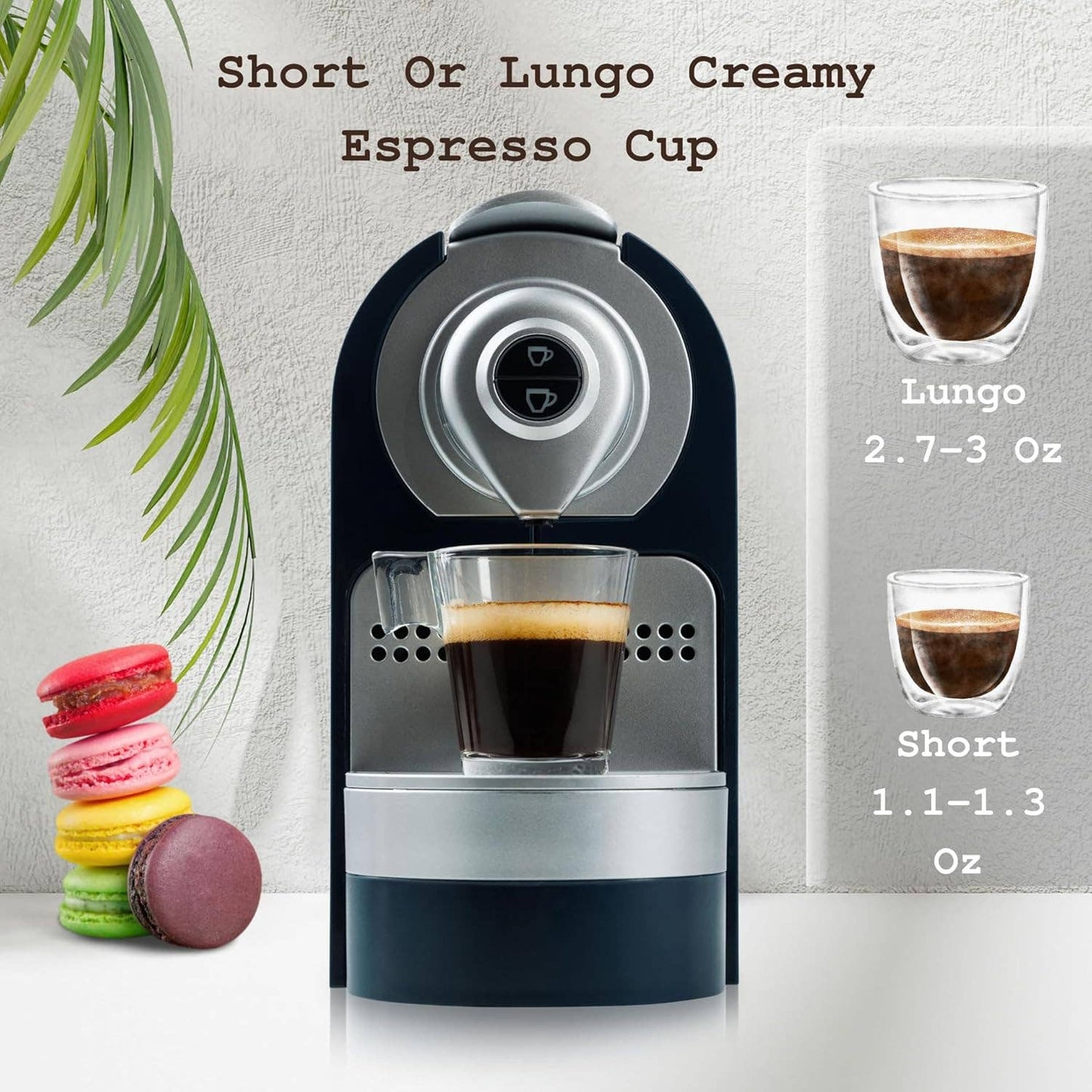 Mixpresso Espresso Machine for Nespresso Compatible Capsule, Programmable Buttons for Espresso and Lungo, 27oz 1400W