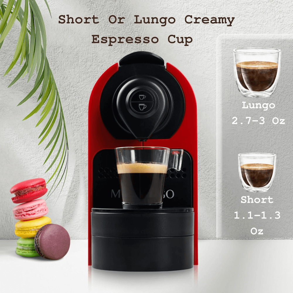 Mixpresso Espresso Machine for Nespresso Compatible Capsule, Programmable Buttons for Espresso and Lungo, 27oz 1400W